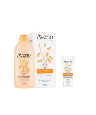 Kit Cuidado Facial Aveno Para Piel Sensible Seca