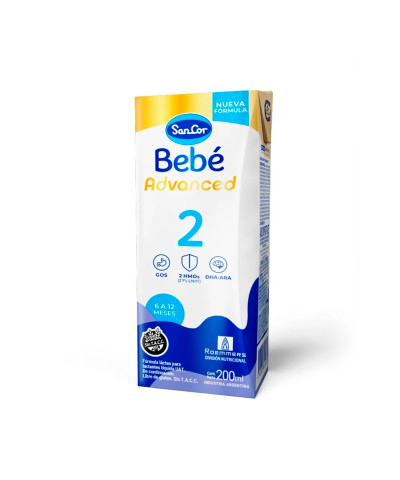 Leche Sancor Bebé 2 Adv Brick X 200 Ml
