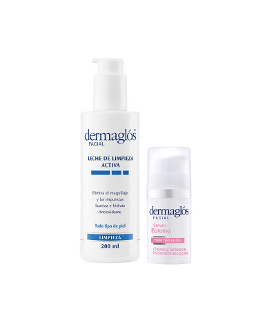 Kit Facial Dermaglós Leche De Limpieza + Serum Ectoína