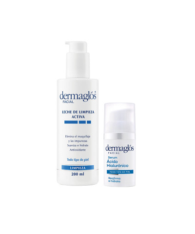 Kit Dermaglós Leche De Limpieza + Serum Acido Hialurónico