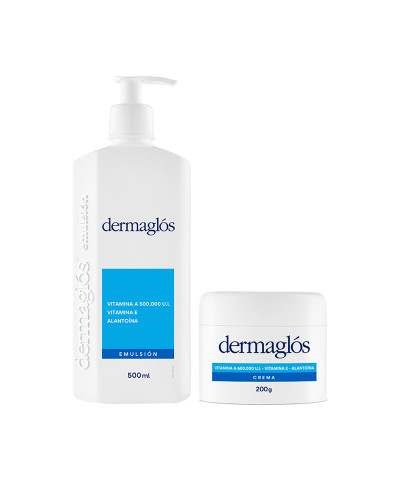 Kit Dermaglós Terapéutica Emulsión 500ml Y Crema 200g
