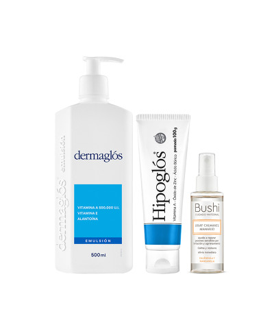 Kit Maternal Hipoglós + Dermaglós Terapéutica + Bushi