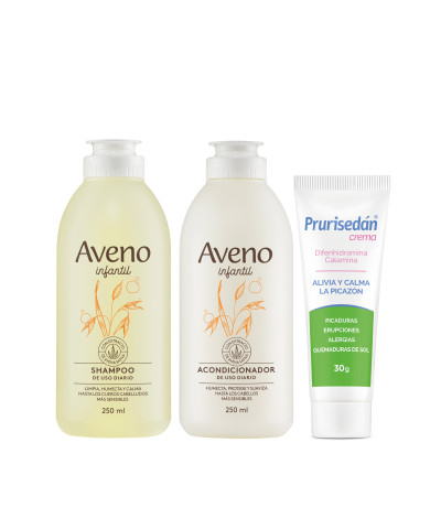 Kit Capilar Infantil Aveno + Crema Calmante Prurisedán