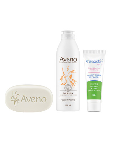 Kit Jabón Y Emulsión Aveno + Crema Calmante Prurisedán