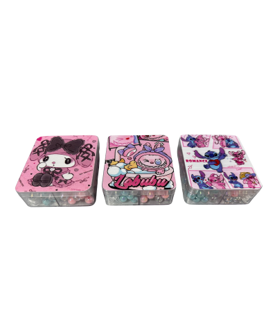 Caja Armado & Accesorios Para El Pelo (Kitty - Labubu - Stich)