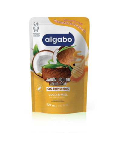 Refill Jabón Liquido Algabo Coco Y Miel X 200 Ml