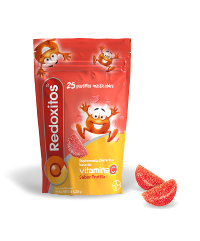 Redoxitos Suplemento Dietario Con Vitamina C X 25 Frutilla Pastillas Masticables