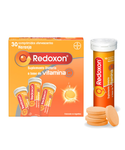 Redoxon Suplemento Dietario A Base De Vitamina C 1g X 30 Comp Efer S/Naranja