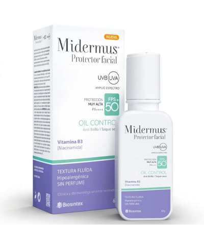 Protector Solar Midermus Facial Oil Control Fps50 X 60ml
