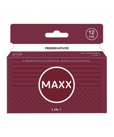 Preservativos Maxx 3 En 1 X12