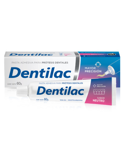 Dentilac Adhesivo Para Prótesis Dentales Máxima Fijación 60 G