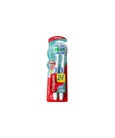Cepillo Dental Colgate 360 Suave 2x1