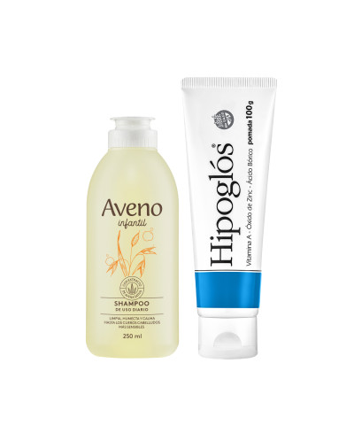Kit Shampoo Infantil Aveno + Pomada Hipoglós