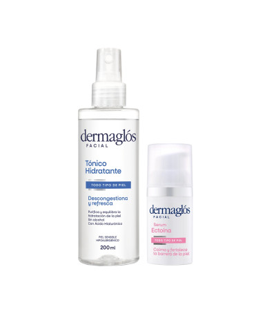 Kit Facial Dermaglós Rutina Calmante Con Serum Y Tónico