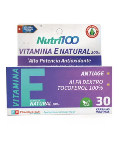 Nutri 100 Vitamina E X 30 Cápsulas