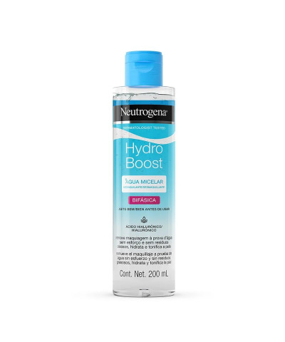 Agua Micelar Hydro Boost Bifásica  Neutrógena X 200 Ml.