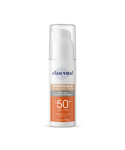 Protector Solar Facial Con Color Elán Vital Fps50 X50gr