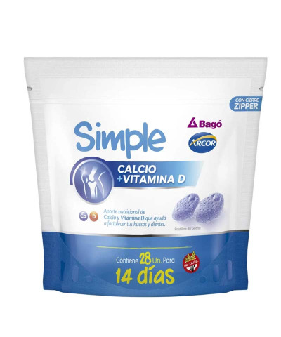 Suplemento Simple Calcio + Vitamina D Doypack X 28 Caps