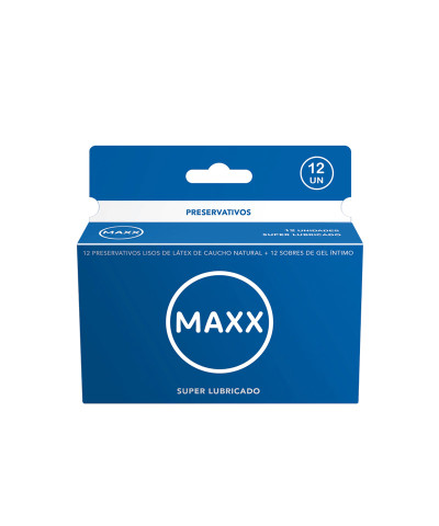 Preservativos Maxx Super Lubricado X 12 Unidades