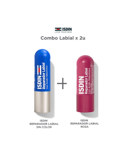 Isdin Reparador Labial Stick 4g + Isdin Reparador Labial Stick Rosa 4g