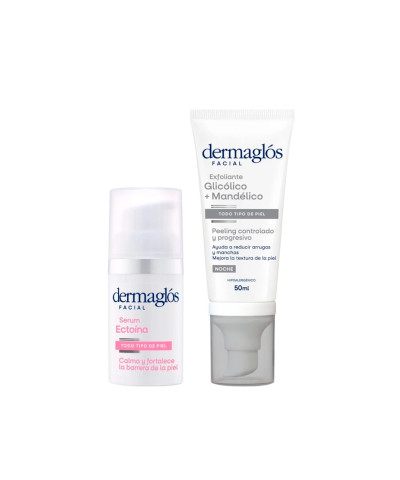 Kit Facial Dermaglós Emulsión Exfoliante Peeling + Ectoína