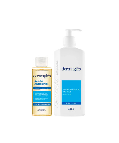 Kit Corporal Dermaglós Antiestrías + Emulsión