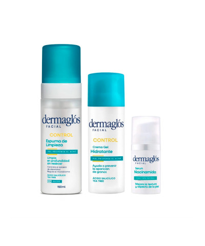 Kit Facial Dermaglós Control Acné + Serum Niacinamida