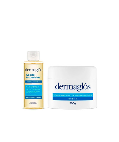Kit Corporal Dermaglós Antiestrías + Crema