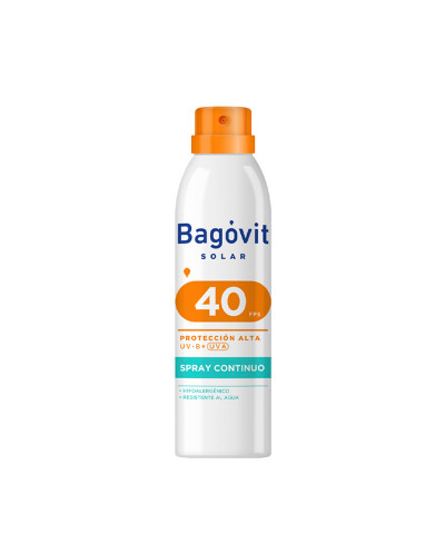Protector Solar Bagóvit Spray Continuo FPS 40+ X 170 Ml