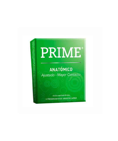 Preservativos Prime Anatómicos Mayor Contacto X 3 Unid