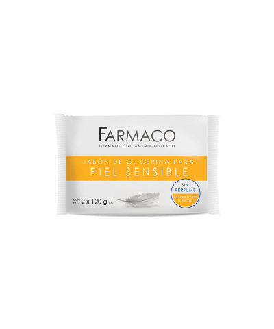 Jabón Farmaco Glicerina Piel Sensible X 2 Unid