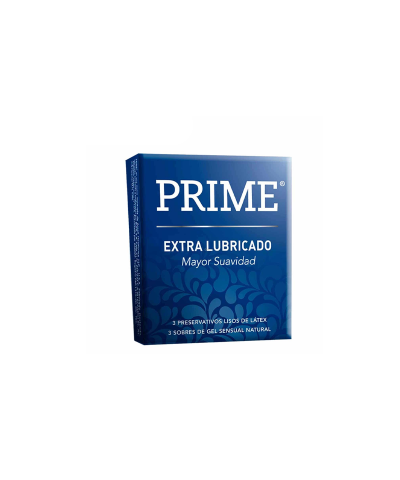 Preservativos Prime Extra Lubricados Mayor Suavidad X 3 Unid