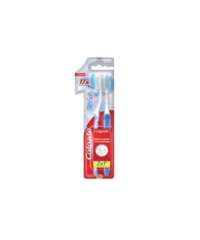 Cepillo Dental Colgate Slim Soft Suave X 2 Unid