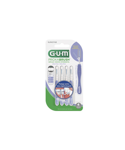 Cepillos Interdentales Gum Proxabrush Ultra Finos Cilíndricos 0.6mm X 4 Unid