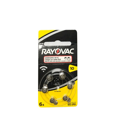 Pilas Para Audífono Rayovac 10 X 6 Unid