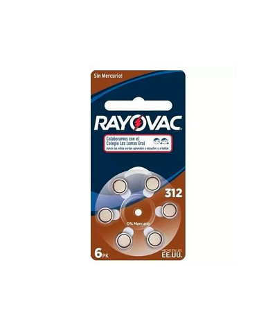 Pilas Para Audífono Rayovac 312 X 6 Unid