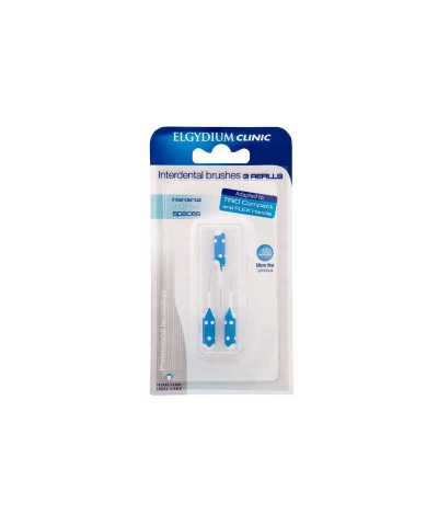 Repuestos Elgydium Clinic Interdentales Flex+Trio Narrow 1,9mm (microfino Cilíndrico - Azul)
