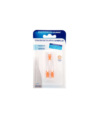Repuestos Elgydium Clinic Interdentales Flex+Trio Narrow 3,5-2,7mm (extra-fino Cónico - Naranja)