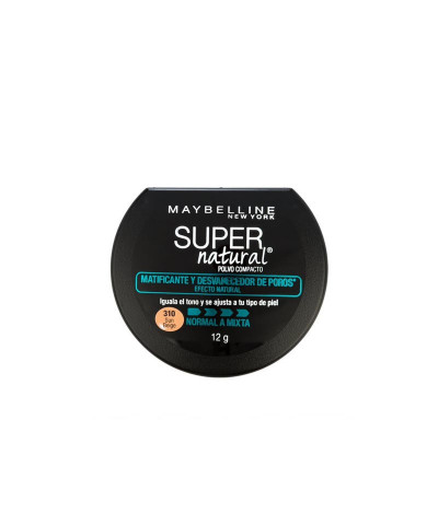 Polvo Compacto Maybelline Súper Natural Matificante 310 Sun Beige X 12 Gr