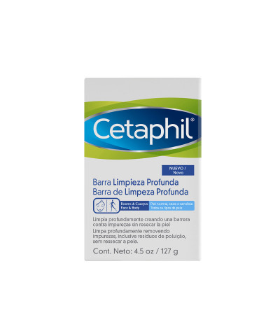 Barra Facial Cetaphil De Limpieza Profunda X 127 Gr