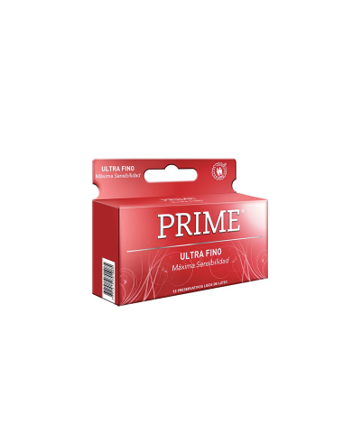 Preservativos Prime Ultra Finos Máxima Sensibilidad X 12 Unid