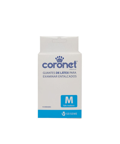 Guantes Coronet Medio De Látex X 10 Unid