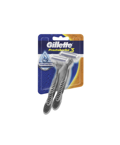 Afeitadora Prestobarba 3 Hojas Hombre X 2 Unid