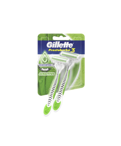 Afeitadora Prestobarba 3 Hojas Sensitive X 2 Unid