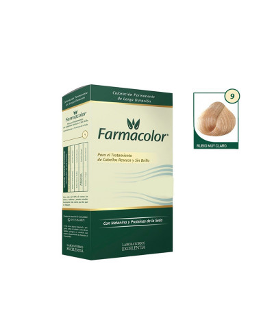 Kit De Coloración FarmaColor Tono 9 Rubio Muy Claro