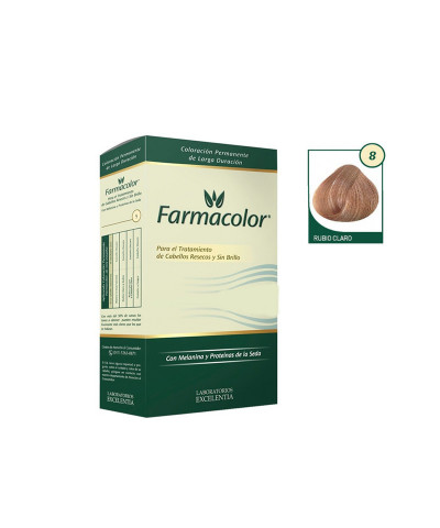 Kit De Coloración FarmaColor Tono 8 Rubio Claro