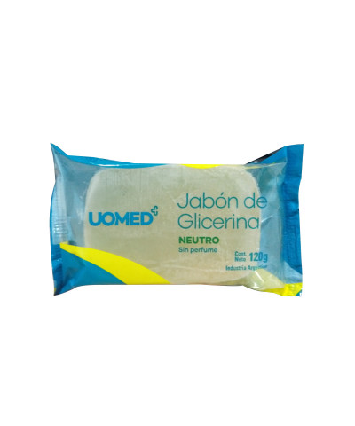 Jabón Uomed De Glicerina Neutro Sin Fragancia X 120 Gr