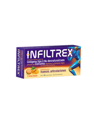 Suplemento Para Huesos Y Articulaciones Infiltrex X 30 Comp