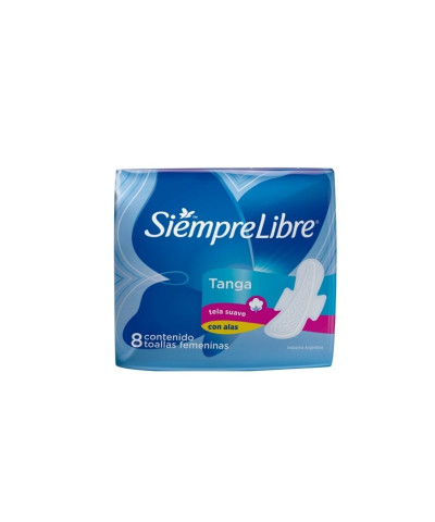 Toalla Femenina Siempre Libre Tanga Con Alas X 8 Unid.