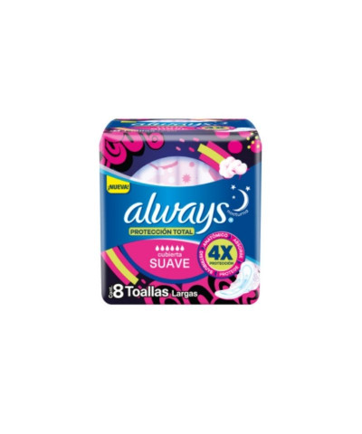 Toalla Femenina Largas C/alas Always X 8 Unid